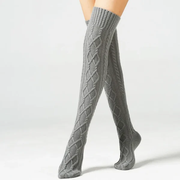 Winter Wool Over Knee Socks