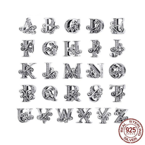 Silver Alphabet Charms