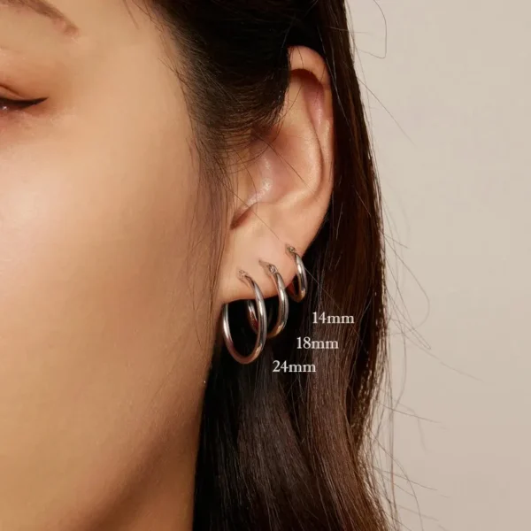 Essential Silver Hoops Collection Earrings