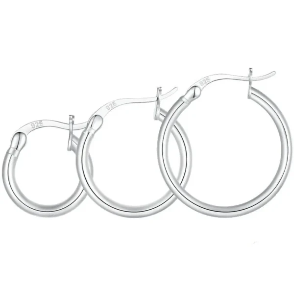 Essential Silver Hoops Collection Earrings