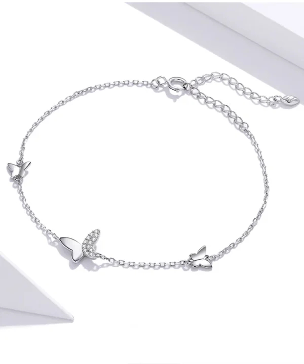 Silver Butterfly Charm Bracelet