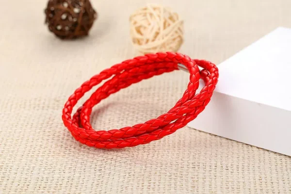 Trendy Unisex PU Leather Braided Wrap Bracelet with Magnetic Buckle