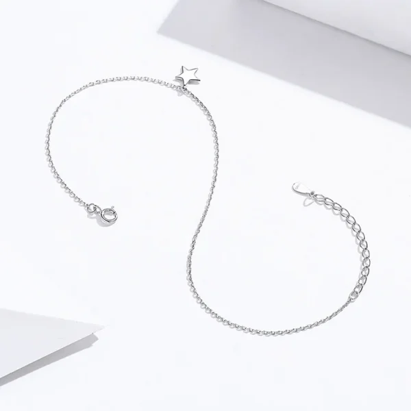 Stellar Charm Silver Anklet