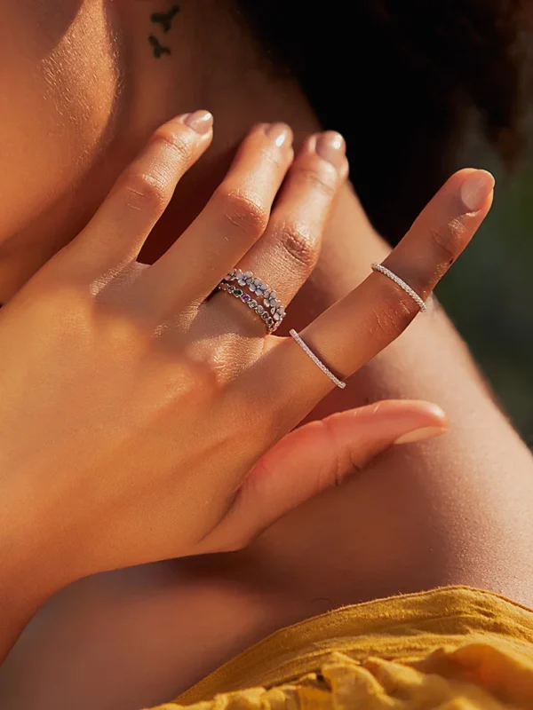 Silver Sakura Wreath Ring