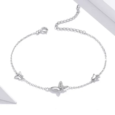 Silver Butterfly Charm Bracelet