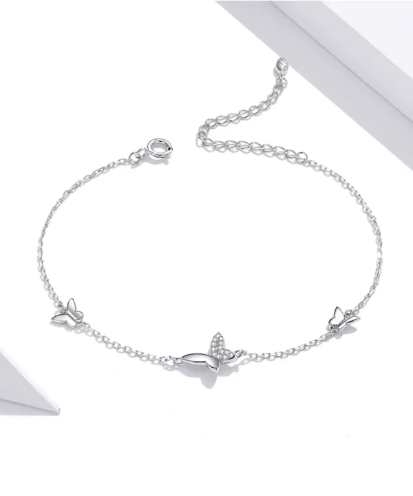 Silver Butterfly Charm Bracelet