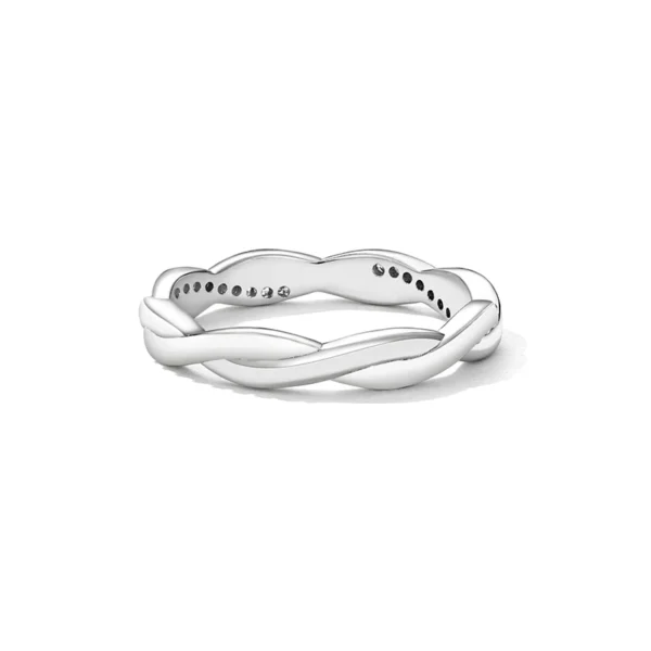 Silver Twisted CZ Rings