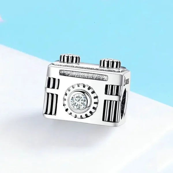 Silver Camera Charm