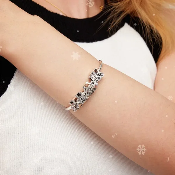 Silver Snake Charm Bracelet