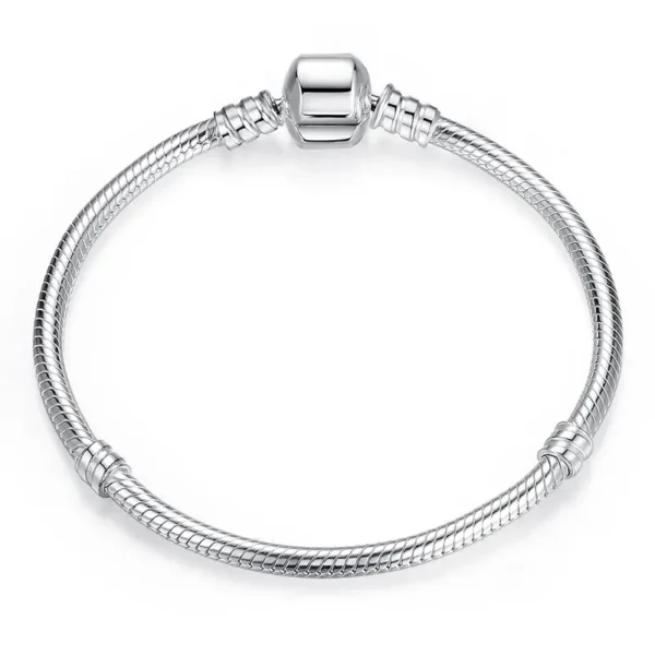 Silver Snake Charm Bracelet