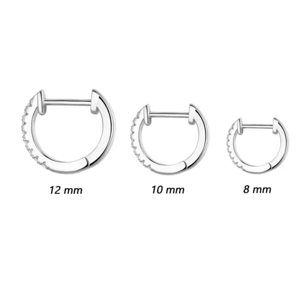 Silver Sparkle Huggie Hoops - Petite to Bold Collection