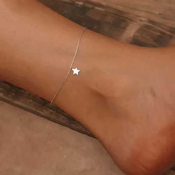 Stellar Charm Silver Anklet