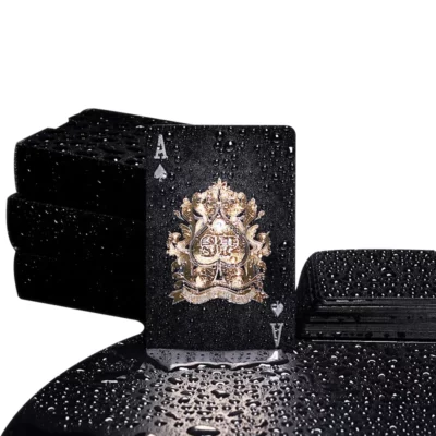 Home 3 Golden Laminate Waterproof Playing Cards