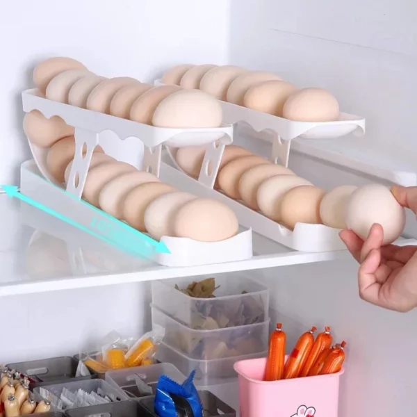 Roll-Down Egg Rack: Space-Saving Egg Storage