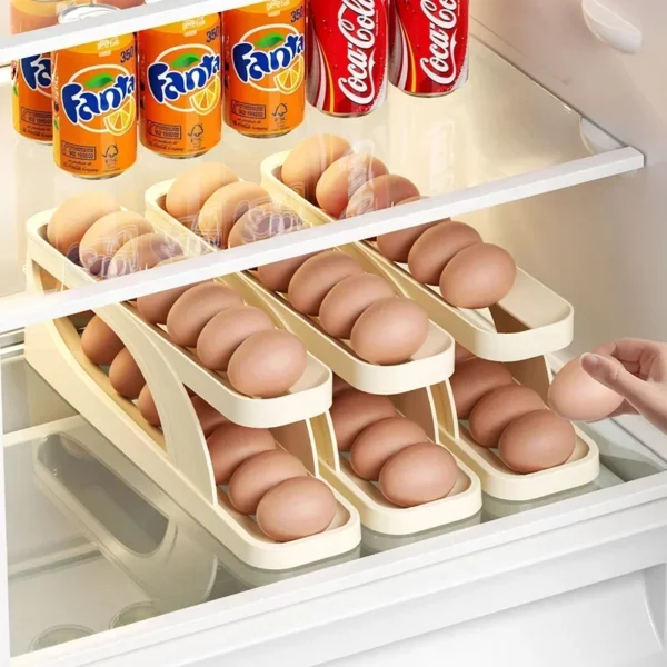 Roll-Down Egg Rack: Space-Saving Egg Storage