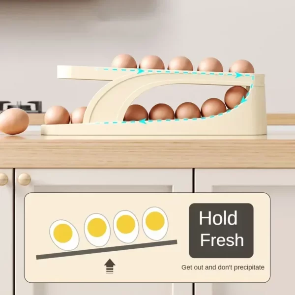 Roll-Down Egg Rack: Space-Saving Egg Storage