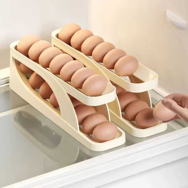 Roll-Down Egg Rack: Space-Saving Egg Storage