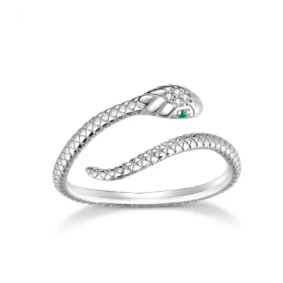 Home 20 Silver Snake Ring